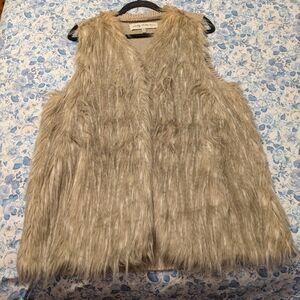 Tan Faux Fur Vest